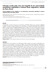 Infecção oculta pelo vírus da hepatite B em comunidade amazônica submetida a intenso fluxo migratório, estado do Pará, Brasil