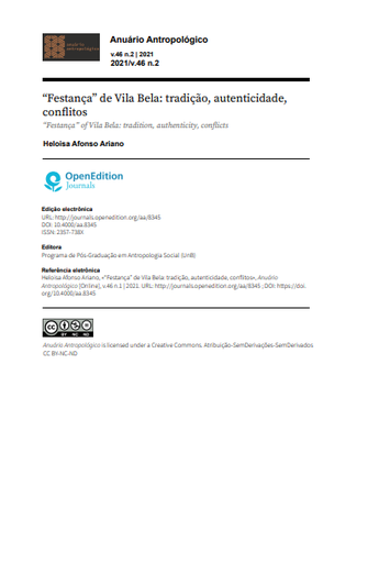 “Festança&quot; de Vila Bela: tradição, autenticidade, conflitos