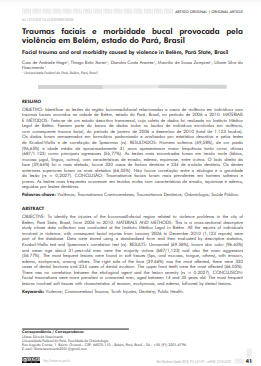 Traumas faciais e morbidade bucal provocada pela violência em Belém, estado do Pará, Brasil