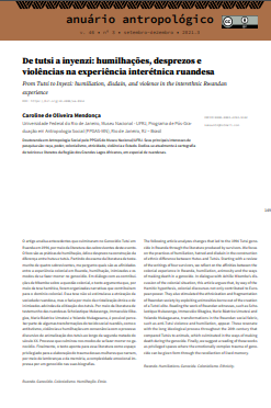 De tutsi a inyenzi: humilhações, desprezos e violências na experiência interétnica ruandesa