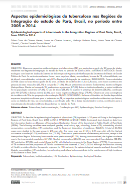 Aspectos epidemiológicos da tuberculose nas Regiões de Integração do estado do Pará, Brasil, no período entre 2005 e 2014