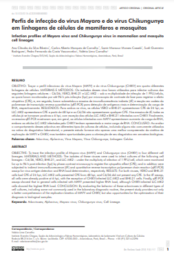 Perfis de infecção do vírus Mayaro e do vírus Chikungunya em linhagens de células de mamíferos e mosquitos