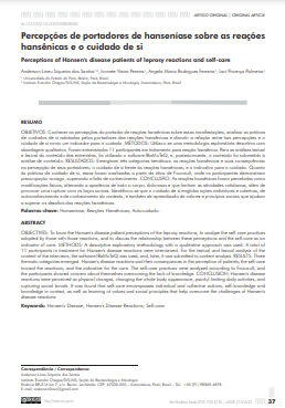 Percepções de portadores de hanseníase sobre as reações hansênicas e o cuidado de si