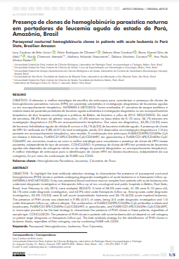 Presença de clones de hemoglobinúria paroxística noturna em portadores de leucemia aguda do estado do Pará, Amazônia, Brasil