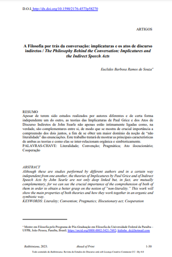 A Filosofia por trás da conversação: implicaturas e os atos de discurso indiretos