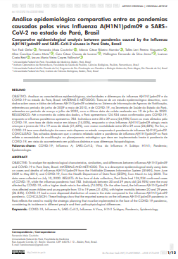 Análise epidemiológica comparativa entre as pandemias causadas pelos vírus Influenza A(H1N1)pdm09 e SARS-CoV-2 no estado do Pará, Brasil