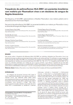 Frequência de polimorfismos HLA-DRB1 em pacientes brasileiros com malária por Plasmodium vivaxe em doadores de sangue da Região Amazônica