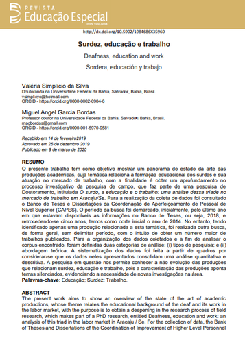 Surdez, educação e trabalho