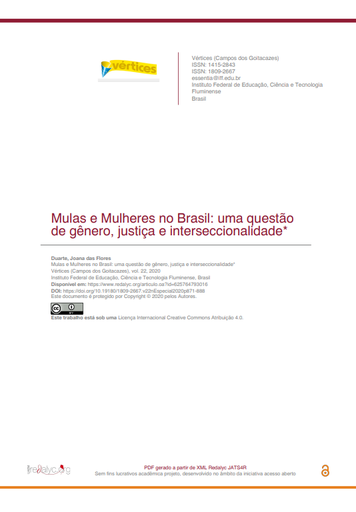 Mulas e Mulheres no Brasil: uma questão de gênero, justiça e interseccionalidade