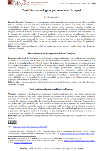 Território usado e lógicas patrimoniais no Paraguai