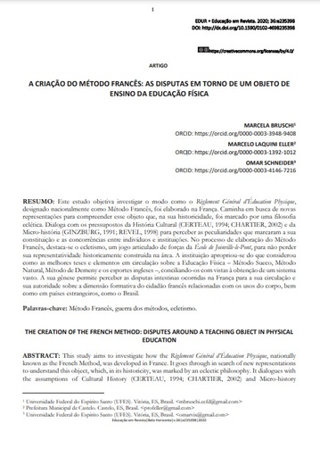 A CRIAÇÃO DO MÉTODO FRANCÊS: AS DISPUTAS EM TORNO DE UM OBJETO DE ENSINO DA EDUCAÇÃO FÍSICA
