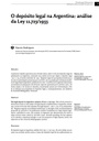 O depósito legal na Argentina: análise da Ley 11.723/1933