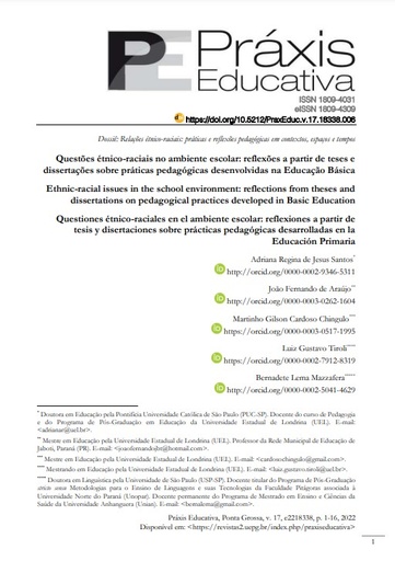 Questões étnico-raciais no ambiente escolar: reflexões a partir de teses e dissertações sobre práticas pedagógicas desenvolvidas na Educação Básica