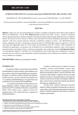 Acidente por Surucucu (Lachesis muta muta) em Belém-Pará: Relato de caso