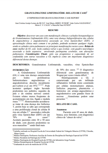 Granulomatose Linfomatóide: relato de caso