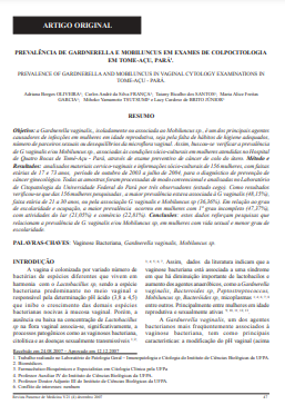 Prevalência de gardnerella e mobiluncus em exames de colpocitologia em Tome-Açu, Pará: Prevalence of gardnerella and mobiluncus in vaginal cytology examinations in Tome-Açu - Pará