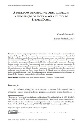 A corrupção em perspectiva latino-americana: a fetichização do poder na obra política de Enrique Dussel