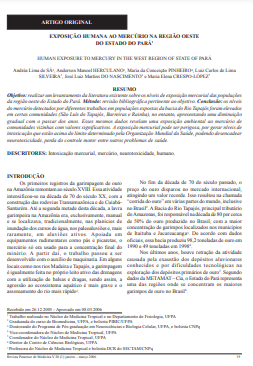 Exposição humana ao mercúrio na região Oeste do Estado do Pará