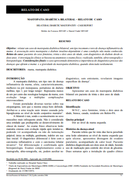 Mastopatia diabética bilateral: relato de caso