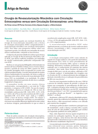 Cirurgia de revascularização miocárdica com circulação extracorpórea versus sem circulação extracorpórea: uma metanálise