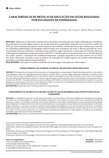 CARACTERÍSTICAS DE PRÁTICAS DE EDUCAÇÃO EM SAÚDE REALIZADAS POR ESTUDANTES DE ENFERMAGEM