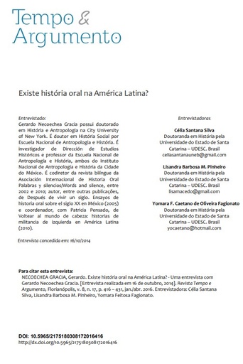 Existe história oral na América Latina?