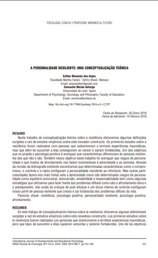 A PERSONALIDADE RESILIENTE: UMA CONCEPTUALIZAÇÃO TEÓRICA