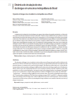 Dinâmica de circulação do vírus da dengue em uma área metropolitana do Brasil