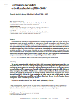 Tendências da mortalidade entre idosos brasileiros (1980 - 2000)