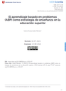 El aprendizaje basado en problemas (ABP) como estrategia de enseñanza en la educación superior