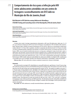 Comportamento de risco para a infecção pelo HIV entre adolescentes atendidos em um Centro de Testagem e Aconselhamento em DST/aids no Município do Rio de Janeiro, Brasil