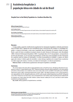 Assistência hospitalar à população idosa em cidade do sul do Brasil