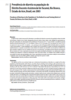 Prevalência de diarréia na população do Distrito Docente-Assistencial do Tucumã, Rio Branco, Estado do Acre, Brasil, em 2003