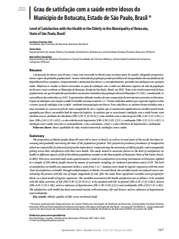 Grau de satisfação com a saúde entre idosos do Município de Botucatu, Estado de São Paulo, Brasil