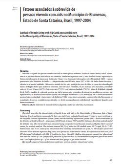 Fatores associados à sobrevida de pessoas vivendo com aids no Município de Blumenau, Estado de Santa Catarina, Brasil, 1997-2004