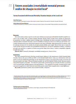 Fatores associados à mortalidade neonatal precoce: análise de situação no nível local