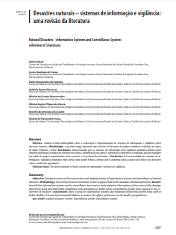 Desastres naturais - sistemas de informação e vigilância: uma revisão da literatura