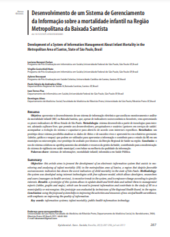 Desenvolvimento de um Sistema de Gerenciamento da Informação sobre a mortalidade infantil na Região Metropolitana da Baixada Santista