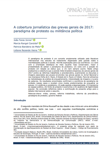 A cobertura jornalística das greves gerais de 2017: paradigma de protesto ou militância política