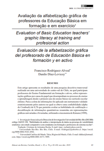 Avaliação da alfabetização gráfica de professores da Educação Básica em formação e em exercício