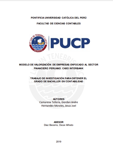 Modelo de valorización de empresas enfocado al sector financiero peruano. Caso Interbank