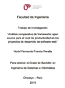 Análisis comparativo de frameworks open source para el nivel de productividad en los proyectos de desarrollo de software web