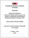 Factores de riesgo frente al consumo de drogas en adolescentes de instituciones educativas estatales de Chiclayo, 2019