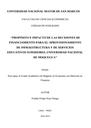 Propósito e impacto de las decisiones de financiamiento para el aprovisionamiento de infraestructura y de servicios educativos superiores