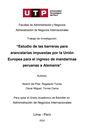 Estudio de las barreras para arancelarias impuestas por la Unión Europea para el ingreso de mandarinas peruanas a Alemania