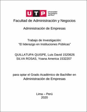 El liderazgo en instituciones públicas