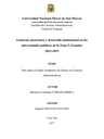 Gobierno electrónico y desarrollo institucional en las universidades públicas de la Zona 5, Ecuador 2012-2015