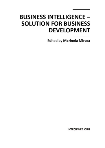 Business Intelligence - Solution for Business Development