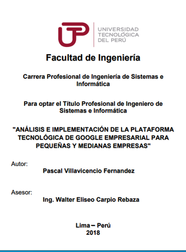 Análisis e implementación de la plataforma tecnológica de Google Empresarial para pequeñas y medianas empresas