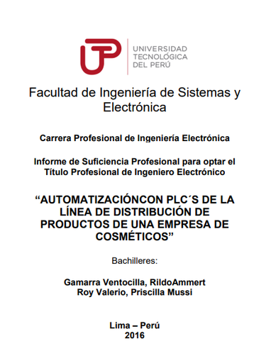 Automatización con PLC's de la línea de distribución de productos de una empresa de cosméticos
